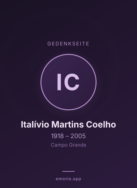 Gedenkportrait von Italívio Martins Coelho