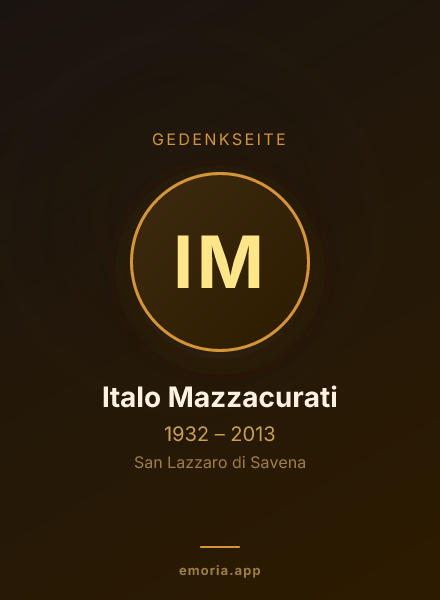 Gedenkportrait von Italo Mazzacurati