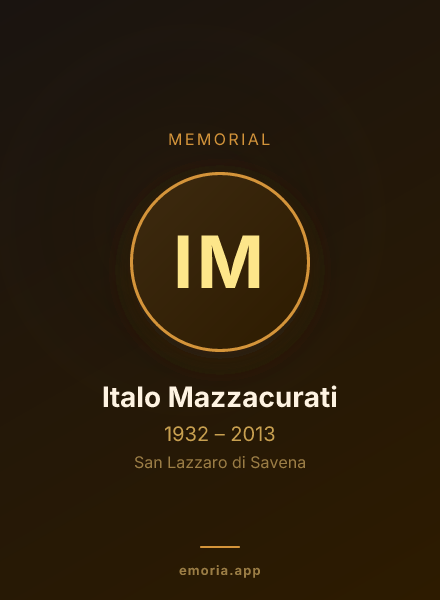 Memorial portrait of Italo Mazzacurati