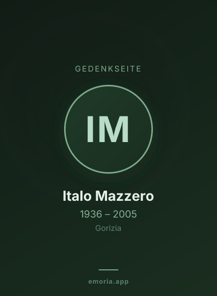 Gedenkportrait von Italo Mazzero