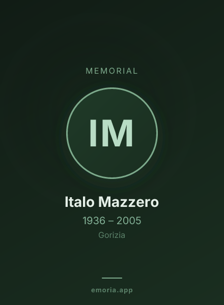 Memorial portrait of Italo Mazzero