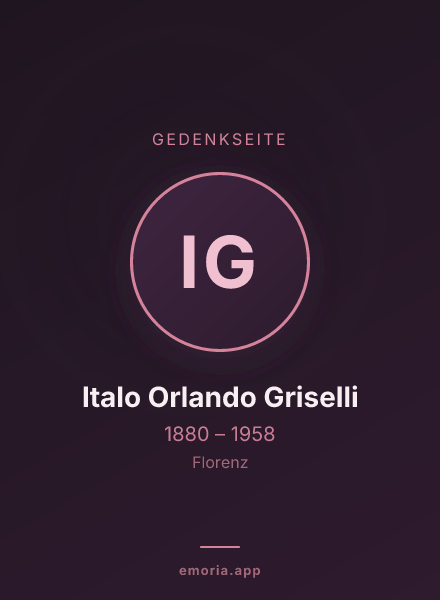 Gedenkportrait von Italo Orlando Griselli