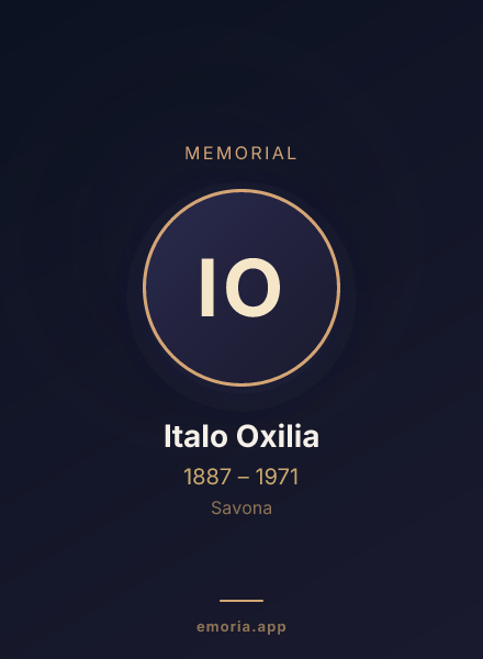 Memorial portrait of Italo Oxilia