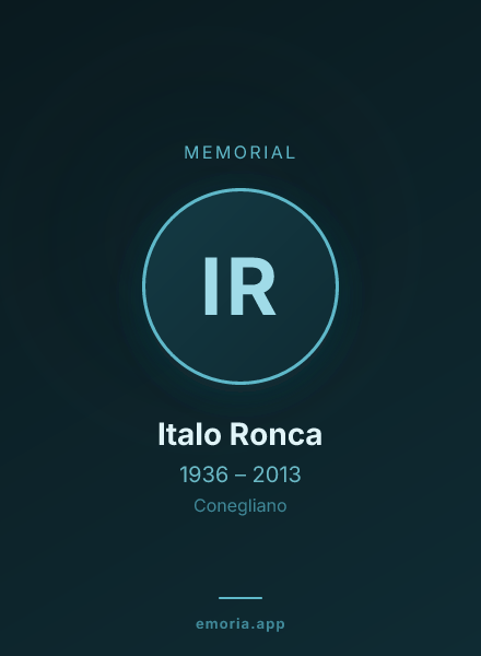 Memorial portrait of Italo Ronca