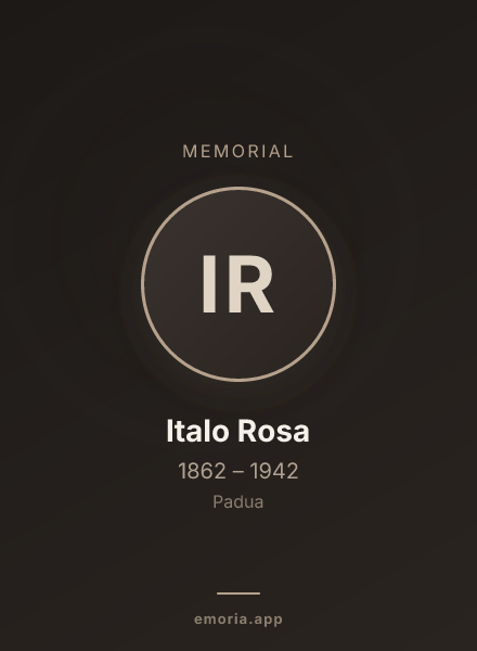 Memorial portrait of Italo Rosa