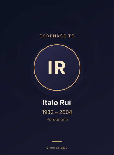 Gedenkportrait von Italo Rui
