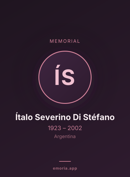 Memorial portrait of Ítalo Severino Di Stéfano