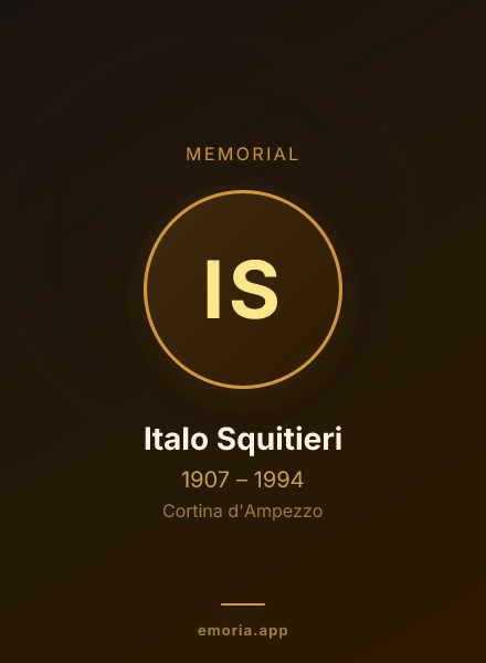 Memorial portrait of Italo Squitieri
