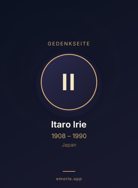 Gedenkportrait von Itaro Irie