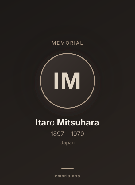 Memorial portrait of Itarō Mitsuhara