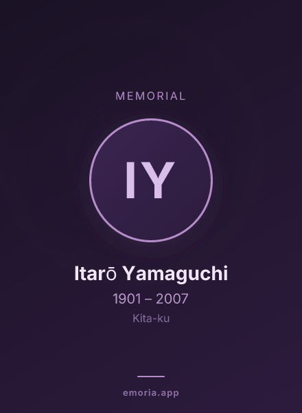 Memorial portrait of Itarō Yamaguchi