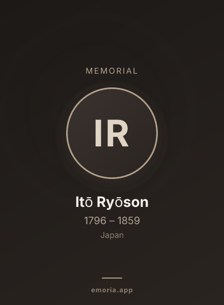 Memorial portrait of Itō Ryōson