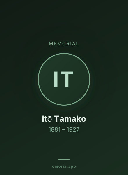 Memorial portrait of Itō Tamako