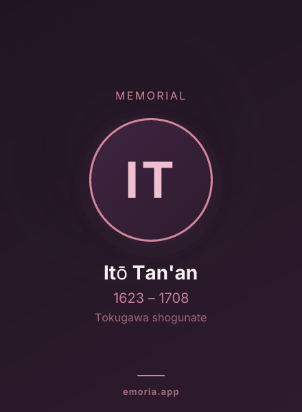Memorial portrait of Itō Tan'an