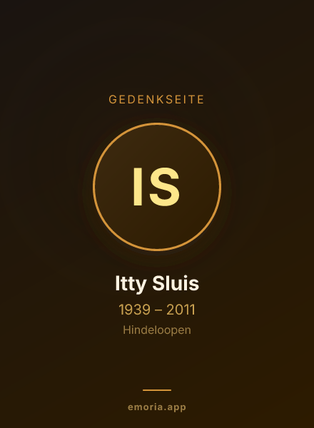 Gedenkportrait von Itty Sluis