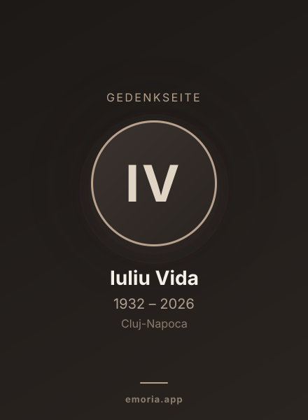 Gedenkportrait von Iuliu Vida