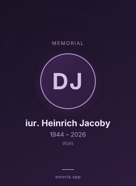 Memorial portrait of Dr. iur. Heinrich Jacoby