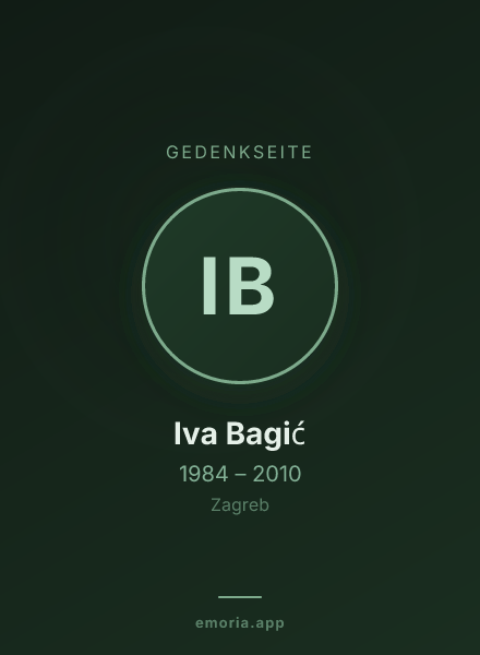 Gedenkportrait von Iva Bagić