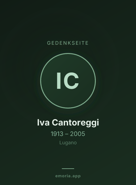 Gedenkportrait von Iva Cantoreggi