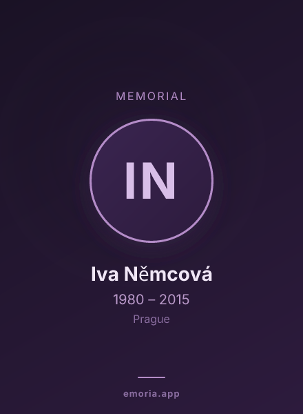 Memorial portrait of Iva Němcová