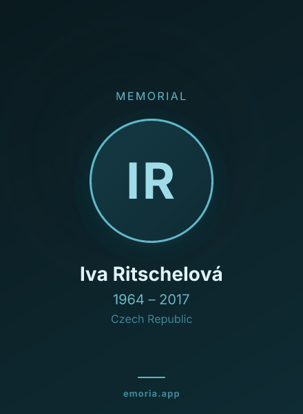 Memorial portrait of Iva Ritschelová