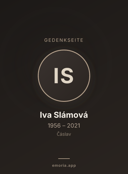 Gedenkportrait von Iva Slámová