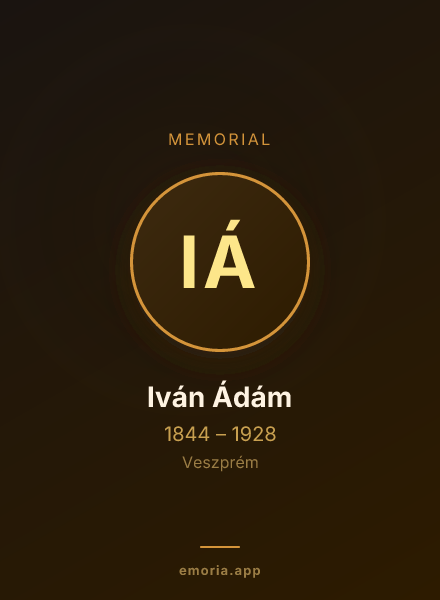 Memorial portrait of Iván Ádám