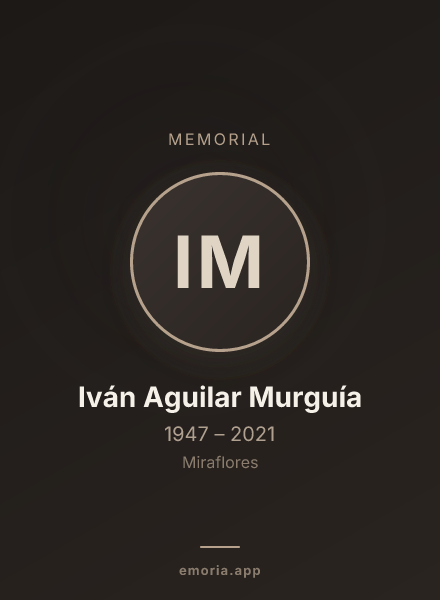 Memorial portrait of Iván Aguilar Murguía