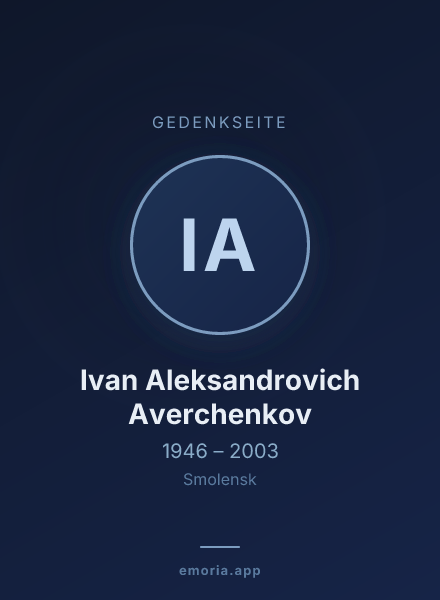 Gedenkportrait von Ivan Aleksandrovich Averchenkov