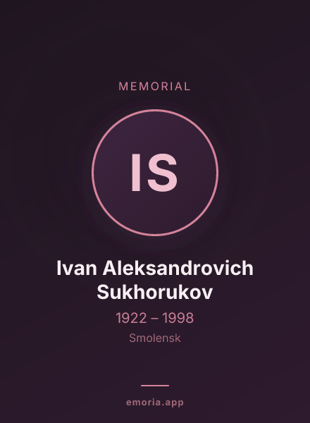 Memorial portrait of Ivan Aleksandrovich Sukhorukov