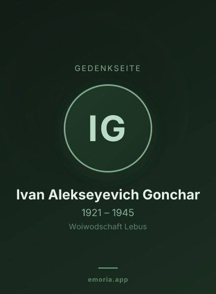 Gedenkportrait von Ivan Alekseyevich Gonchar