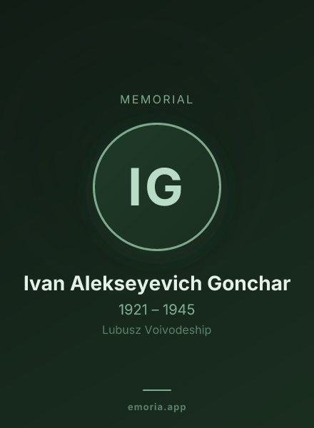 Memorial portrait of Ivan Alekseyevich Gonchar