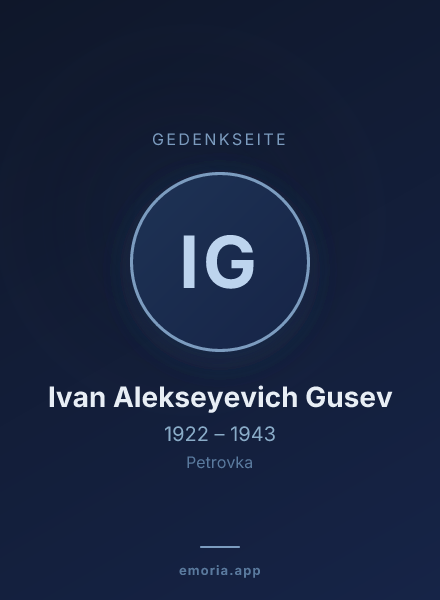 Gedenkportrait von Ivan Alekseyevich Gusev
