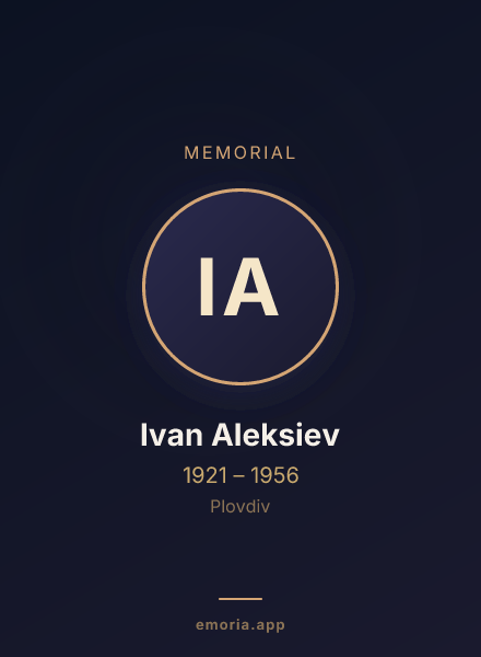 Memorial portrait of Ivan Aleksiev