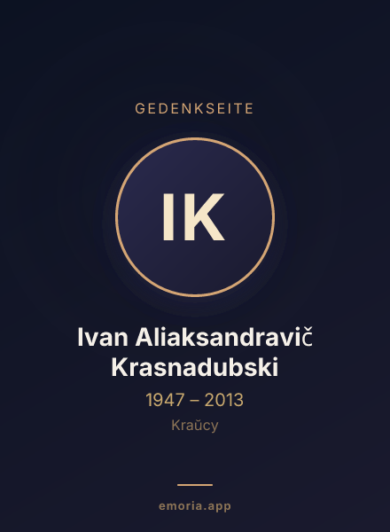 Gedenkportrait von Ivan Aliaksandravič Krasnadubski