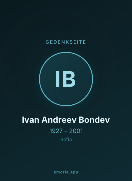 Gedenkportrait von Ivan Andreev Bondev