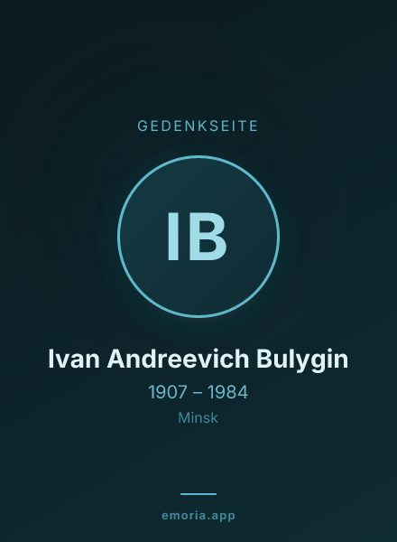 Gedenkportrait von Ivan Andreevich Bulygin