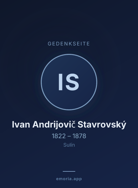 Gedenkportrait von Ivan Andrijovič Stavrovský