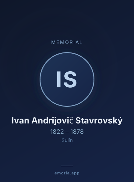 Memorial portrait of Ivan Andrijovič Stavrovský