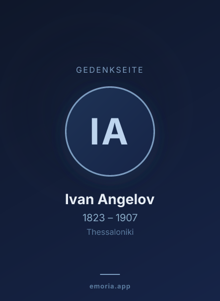 Gedenkportrait von Ivan Angelov