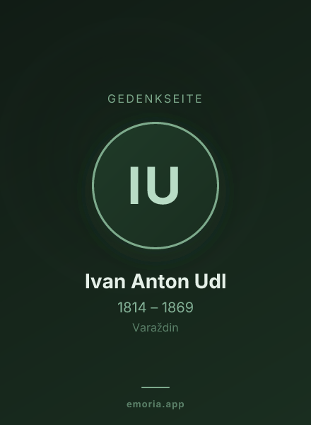 Gedenkportrait von Ivan Anton Udl