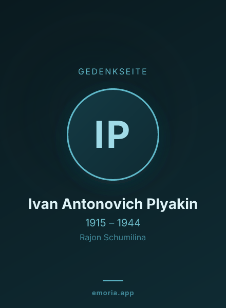 Gedenkportrait von Ivan Antonovich Plyakin