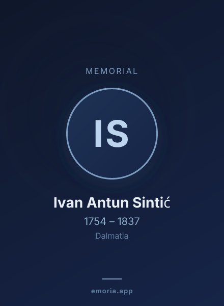 Memorial portrait of Ivan Antun Sintić