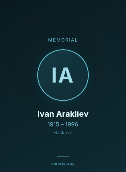 Memorial portrait of Ivan Arakliev