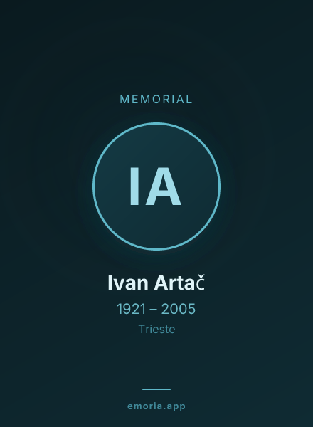 Memorial portrait of Ivan Artač