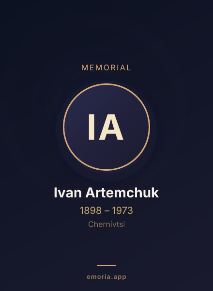 Memorial portrait of Ivan Artemchuk