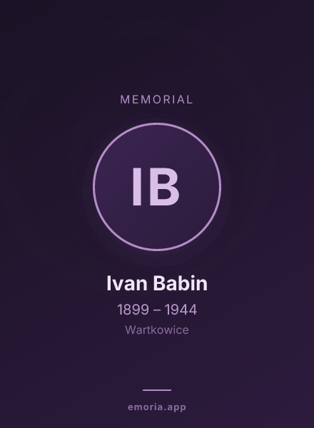 Memorial portrait of Ivan Babin
