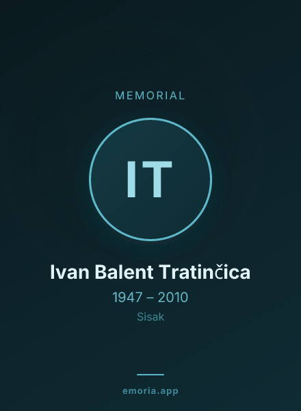 Memorial portrait of Ivan Balent Tratinčica