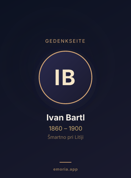 Gedenkportrait von Ivan Bartl