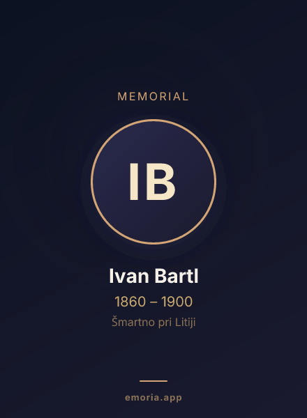 Memorial portrait of Ivan Bartl
